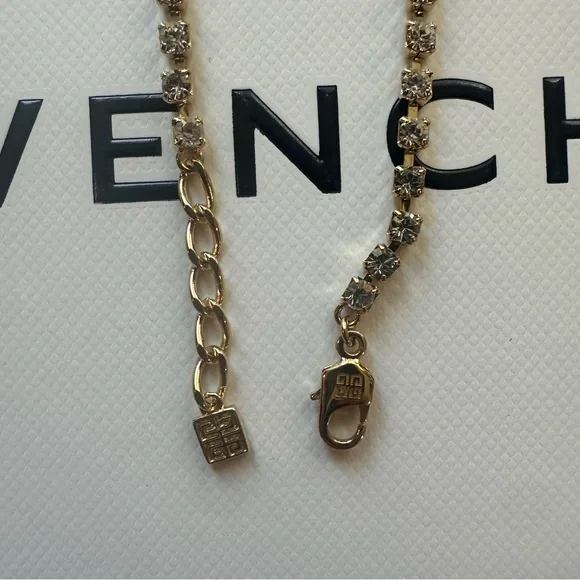 NWB Givenchy 4G Golden Crystal Chain Logo Bracelet - Picture 4 of 12